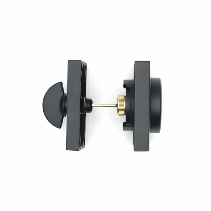 PINKYS deadbolt lock with kw1 keyway for iron entry door in black finish.