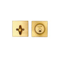 PINKYS deadbolt in brass with interior thumb turn and kw1 keyway.