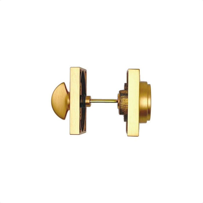 PINKYS deadbolt with thumb turn and keyed cylinder in brass finish.