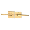 PINKYS privacy lever with push button lock for interior door in brass.