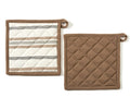 Pot Holders- Blue/Brown Set of 2
