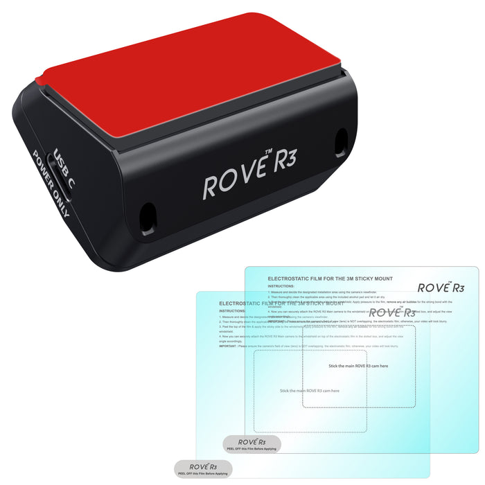 Black windshield magnetic mount with GPS and red top, with included electrostatic film sheet