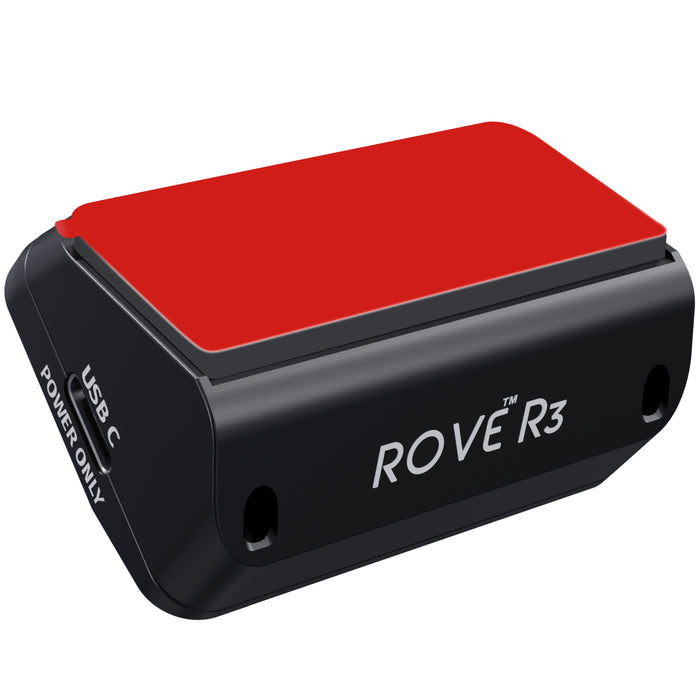 Black magnetic GPS dash cam mount with red top and side ports
