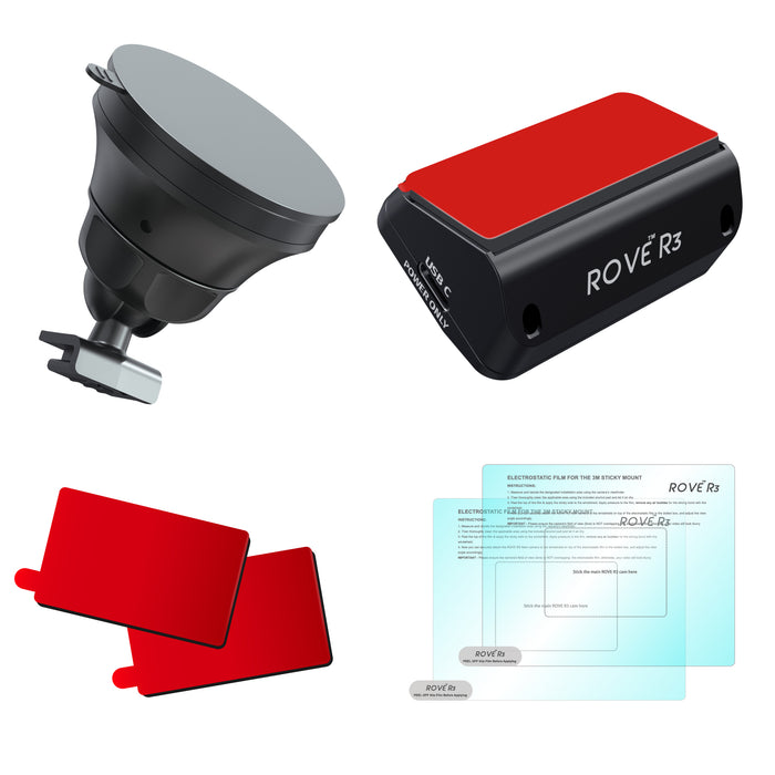 Dash cam magnetic GPS mount with electrostatic films and 3M sticky tapes