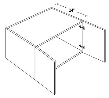 REFRIGERATOR WALL CABINETS - 24" DEEP - Prima Aesthetic White