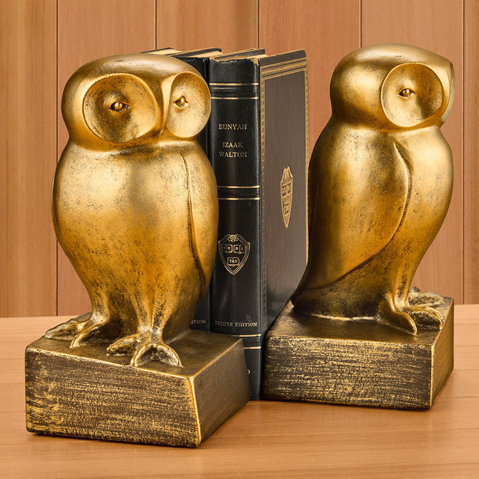 Resin Owl Bookend Set