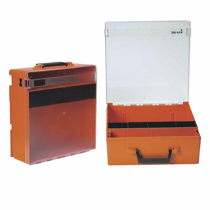 RC003/CL Orange RolaCase + Clear Lid