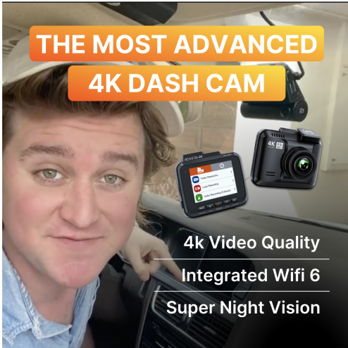 Rove dash cam and in-car dashboard display with front lens