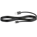 Black USB-A to USB-C data cable laid out flat, USB-A and USB-C connectors visible