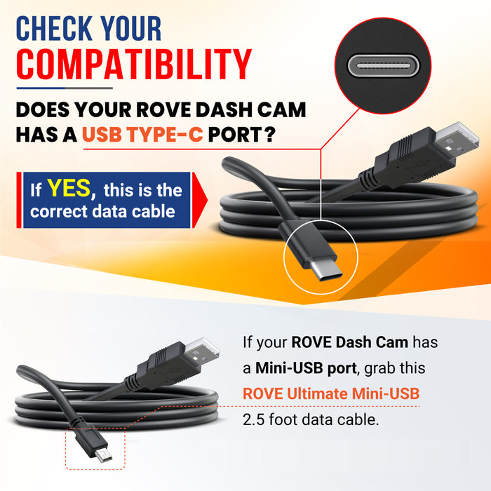 USB Type-A to USB-C data cable with black connectors and coiled cable