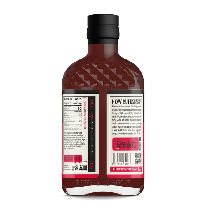 Rufus Teague Blazin' Hot Barbecue Sauce