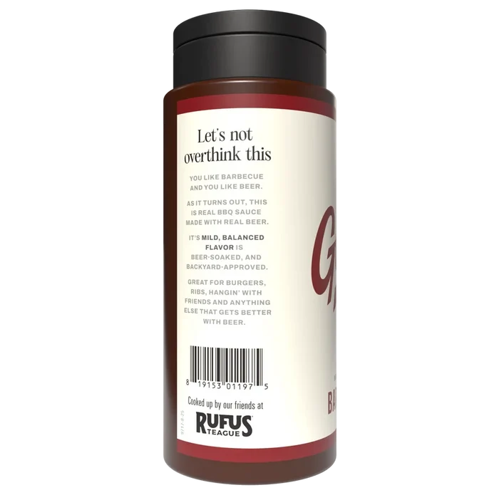 Rufus Teague Classic Garage Beer Barbecue Sauce
