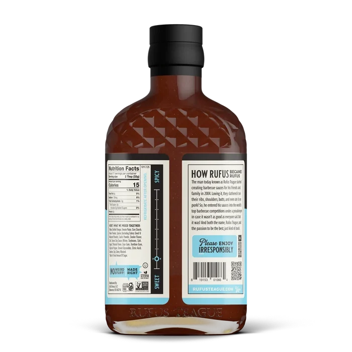 Rufus Teague Slim N' Sweet Sugar-Free Barbecue Sauce