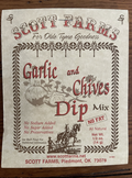 Scott Farms Garlic & Chives Dip Mix