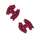 Shabby Baby Clips Ruby Dot 2pk