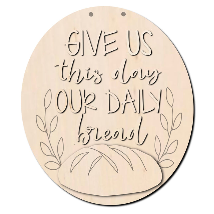 Sourdough Daily Bread Wood Sign/Door Hanger (DIY)