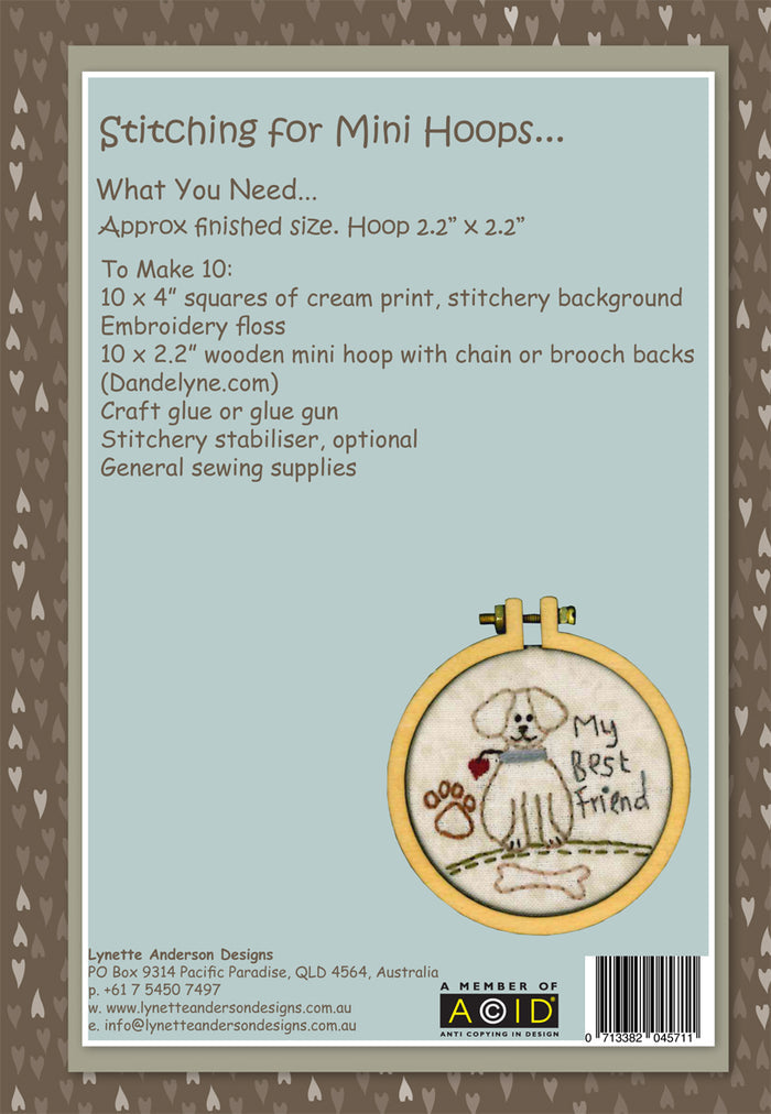 Stitching for Mini Hoops pattern