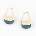 Talia Teal Hoop Earrings