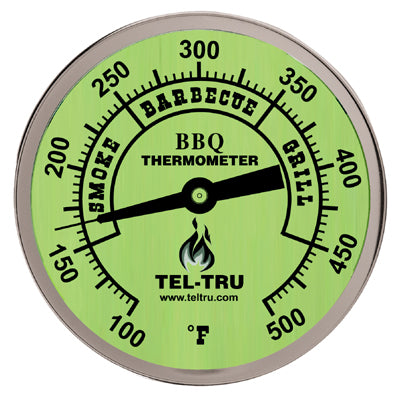 Tel-Tru BQ300 Thermometer, 3" Glow Dial, 4" Stem