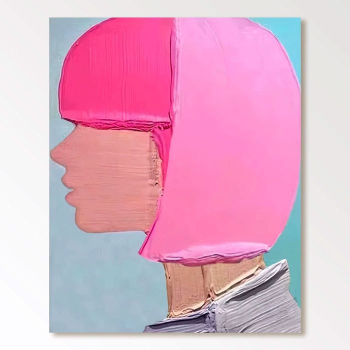 Textured Painting "Neon Muse" - nukeart