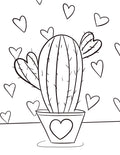 Valentine Cactus Canvas