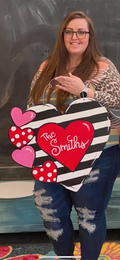 Valentine Hearts Wood Sign