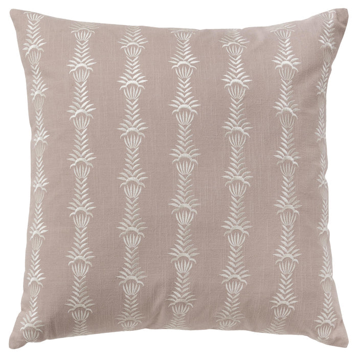 VILLUMSEN PINK BOTANICAL STRIPE MODERN COTTAGE THROW PILLOW