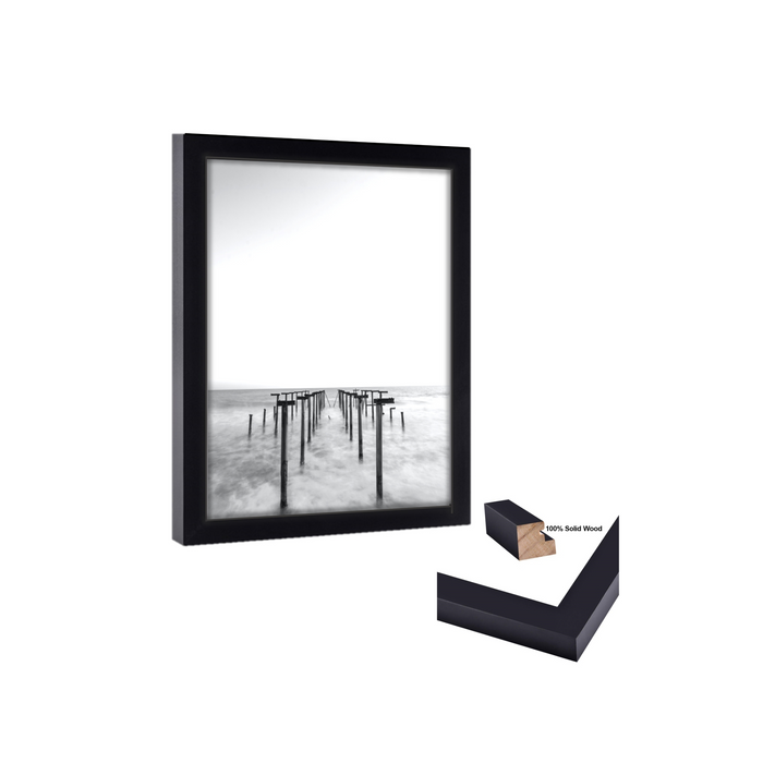 13x24 PIcture Frame Black Wood 13x24 Picture or poster print