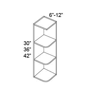 OPEN END SHELF WALL CABINET - Prima Aesthetic White