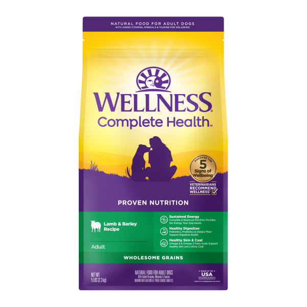 Wellness Complete Health Natural Lamb & Barley Recipe Dry Dog Food