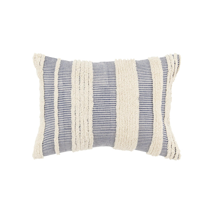 WESTERGAARD NAVY/NATURAL  STRIPE BOHO THROW PILLOW