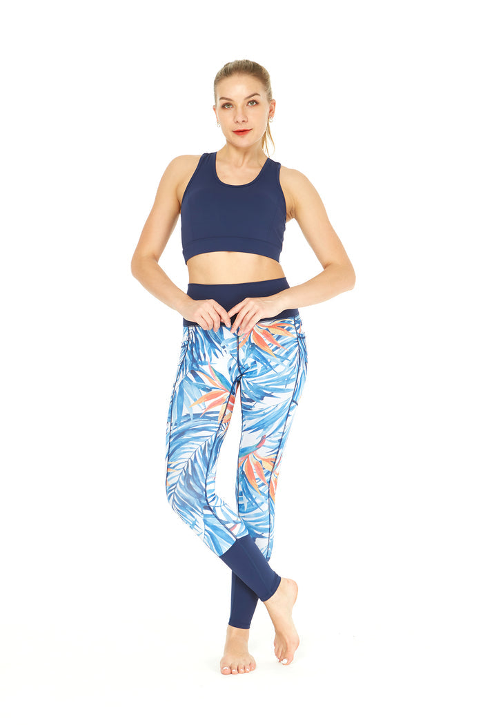 Women Athletic Set in Firebird Blue White